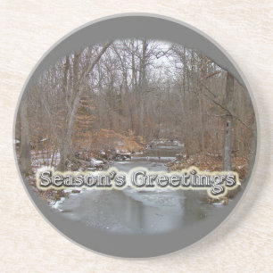 Season's Greetings Deep Creek in Ice Coaster