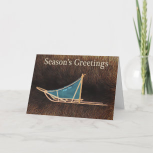 Season's Greetings - Dog Sled Holiday Card