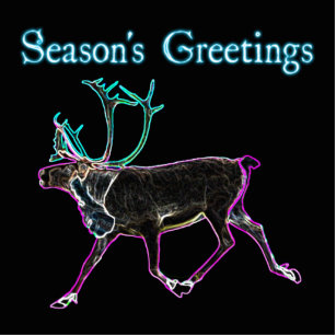 Season's Greetings - Electric Caribou Photo Sculpture Magnet