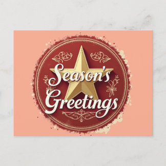 Season's Greetings Elegant Christmas Card