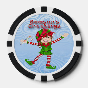 Season's Greetings Elf Poker Chips
