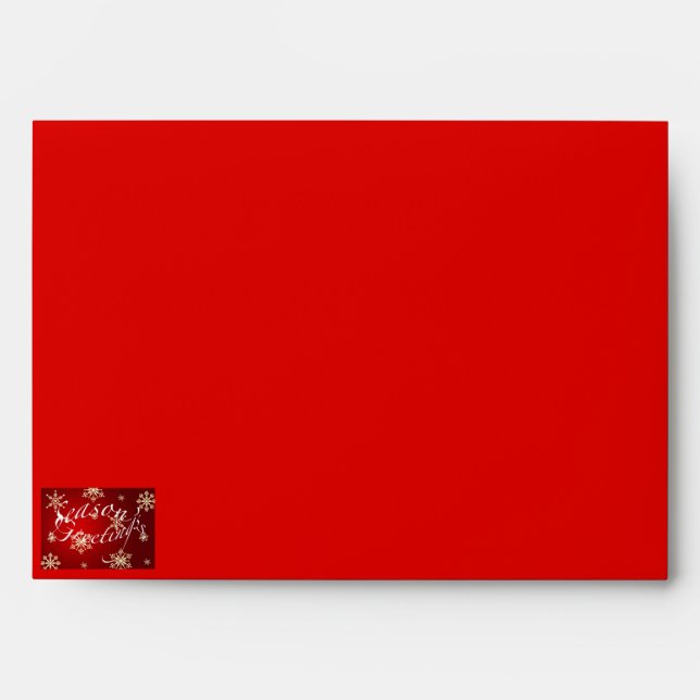 Season's Greetings Envelope - Red (Front)