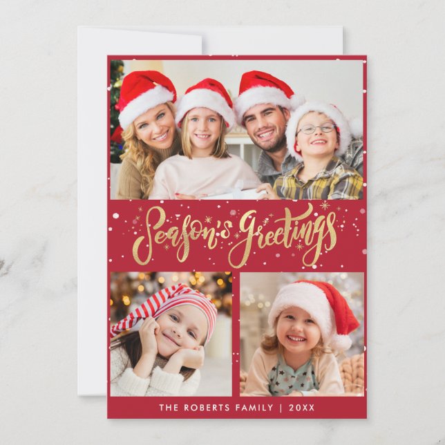 SEASONS GREETINGS | family christmas card (Front)