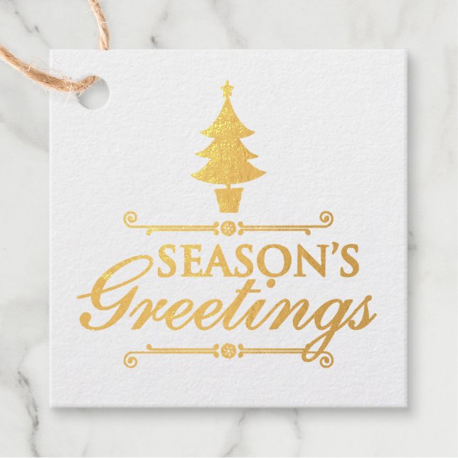 Season's Greetings Favour Tags (Front)
