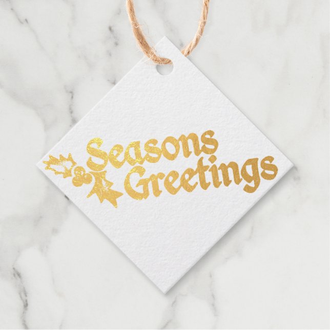 Season's Greetings Favour Tags (Front)