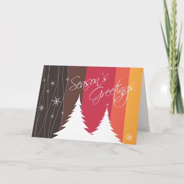 Season's Greetings Folded Holiday Card (Front)