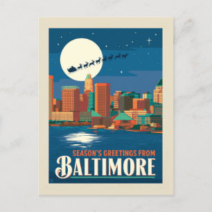Season's Greetings from Baltimore Postcard