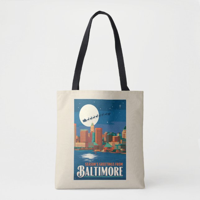 Season's Greetings from Baltimore Tote Bag (Front)