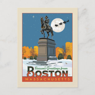 Season's Greetings From Boston Common! Postcard