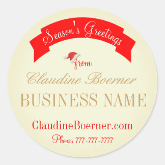 Season's Greetings From Business Stickers Labels