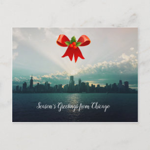 Season's Greetings from Chicago Holiday Postcard