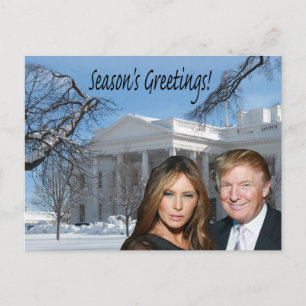 Season's Greetings from Donald and Melania Postcard