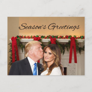 Season's Greetings from Donald and Melania Postcard