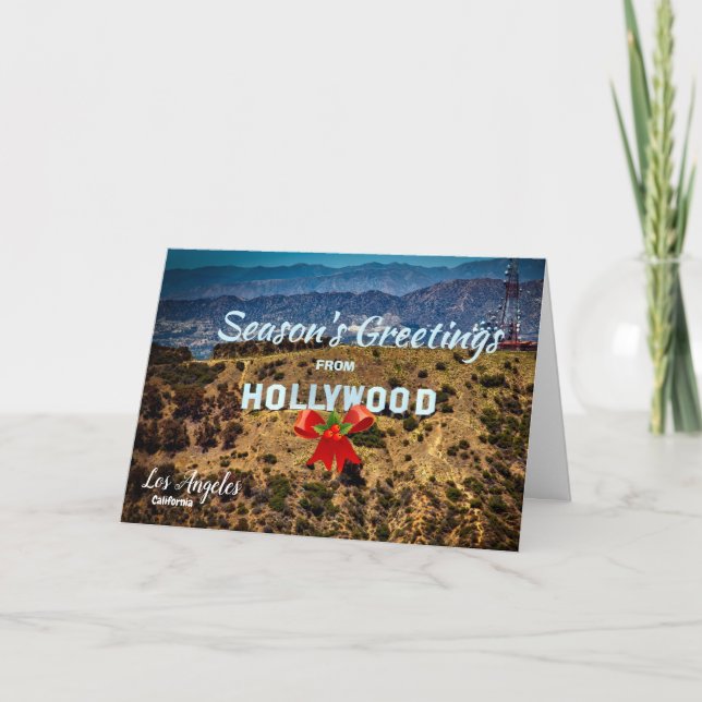 Season's Greetings from Hollywood Los Angeles Card (Front)