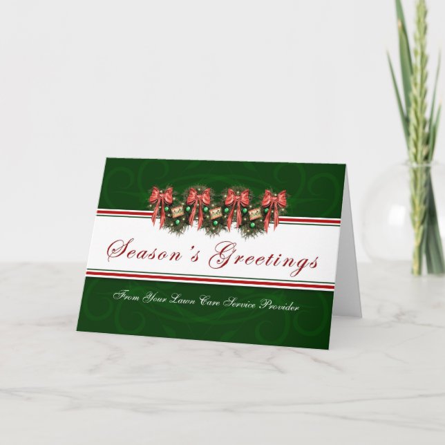 Season's Greetings - From Lawn Care Service Card (Front)