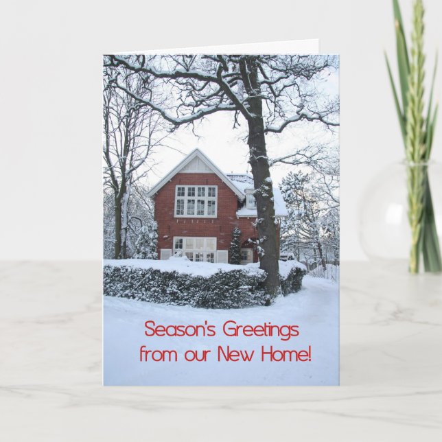 Season's Greetings from New Home - new address Holiday Card (Front)
