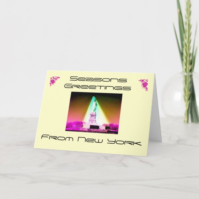 Seasons Greetings, From New York, Holiday Card (Front)