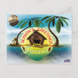 Season's Greetings from Panama Holiday Postcard