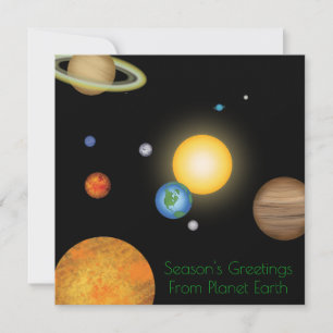 Season's Greetings From Planet Earth Christmas Holiday Card