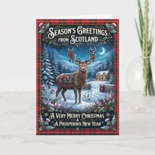 Season's Greetings From Scotland Christmas Card