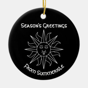 Season's Greetings from Summerisle Ceramic Tree Decoration