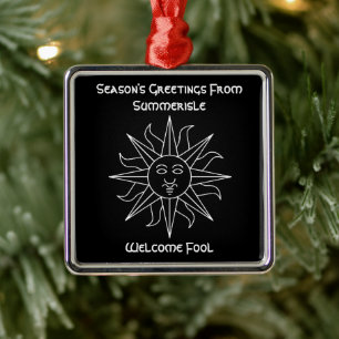 Season's Greetings from Summerisle Wicker Man Metal Tree Decoration