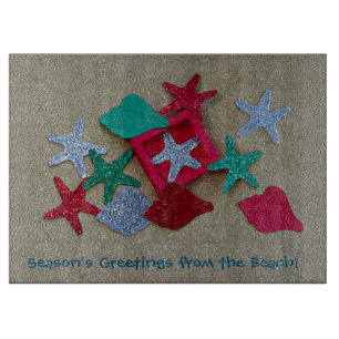 Season's Greetings from the Beach! Cutting Board