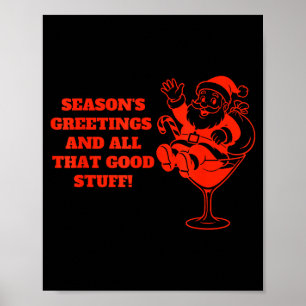 Season's Greetings Funny Christmas Holiday Humor Poster