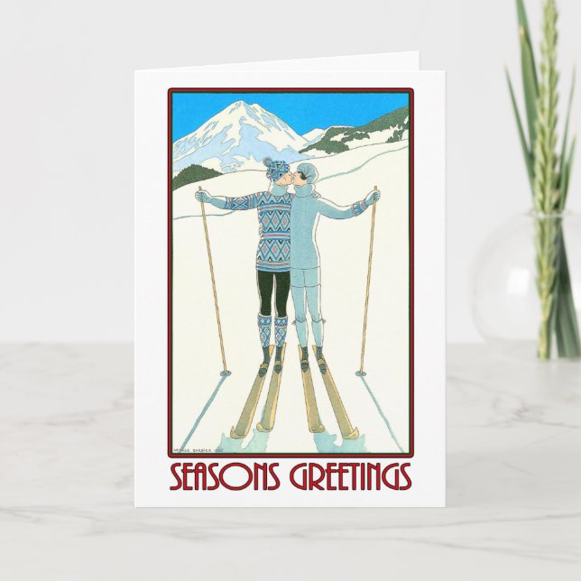 Seasons Greetings - George Barbier - 1925 Holiday Card (Front)