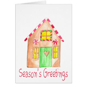 Season's Greetings Gingerbread house