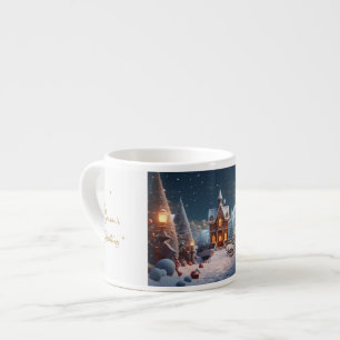 Season's Greetings Gingerbread House Christmas Espresso Cup