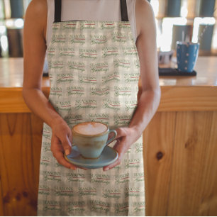 Season's Greetings Gingham Christmas Apron