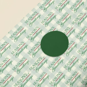 Season's Greetings Gingham Christmas Tissue Paper