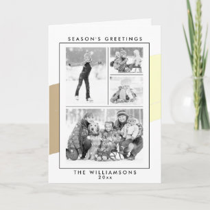 Season's Greetings Gold Paint Brush Swish Holiday 