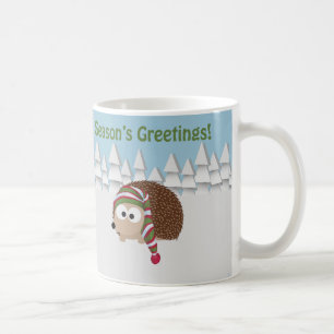 Season's Greetings Hedgehog Coffee Mug
