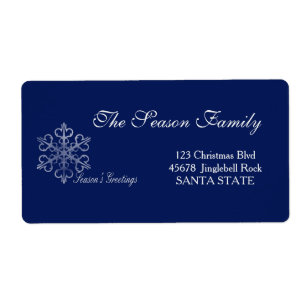 Season's Greetings Holiday Address Label