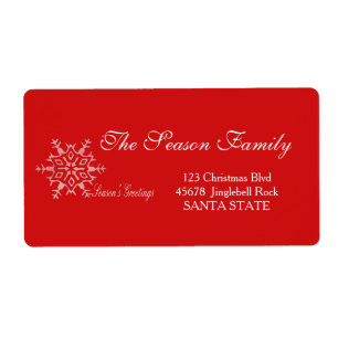 Season's Greetings Holiday Address Label