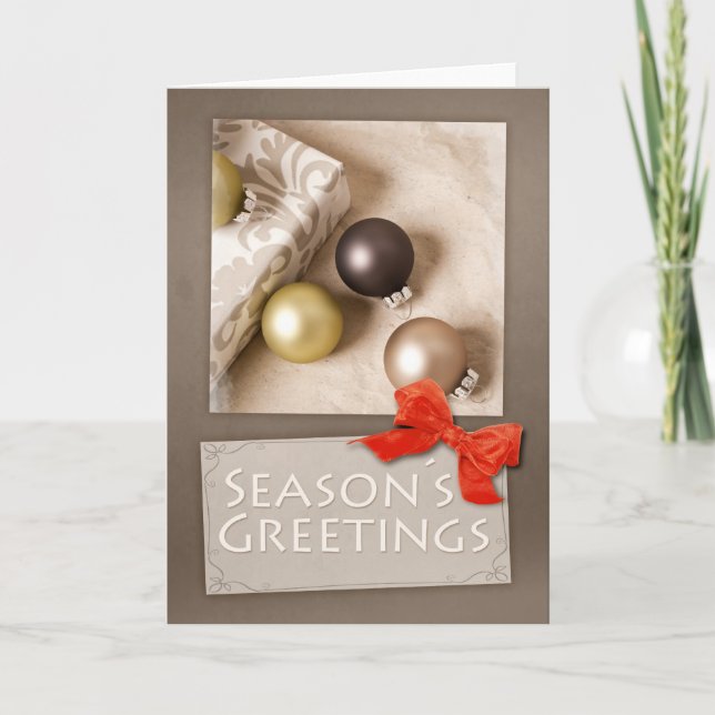 Seasons Greetings Holiday Card (Front)