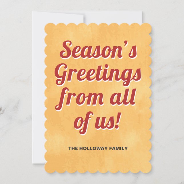 Season's Greetings Holiday Card (Front)