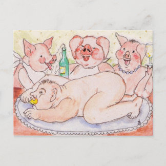 Season's Greetings Holiday Postcard