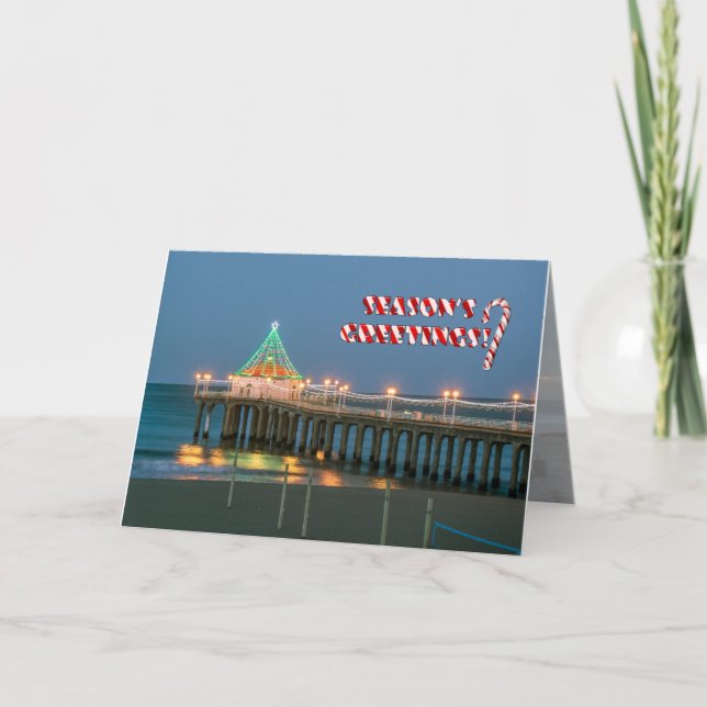Season's Greetings in Manhattan Beach, CA Holiday Card (Front)