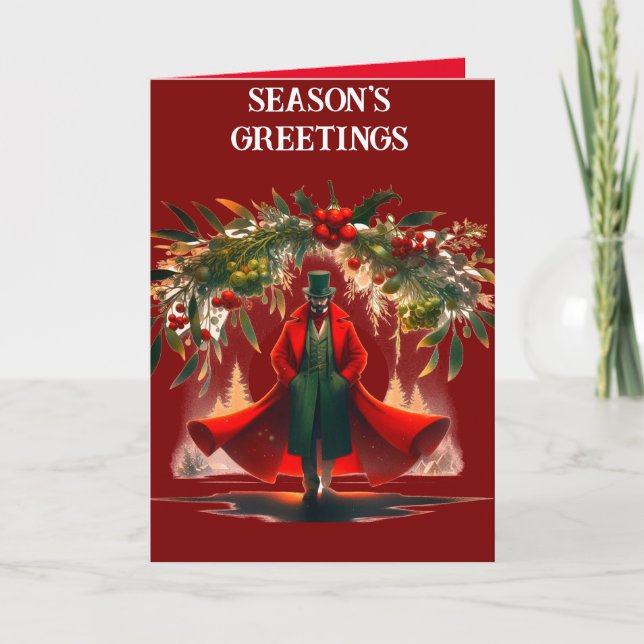 Season's Greetings In Red Card (Front)