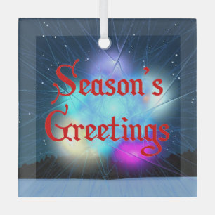 Season's Greetings - Jack Frost Glass Tree Decoration