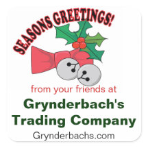 Seasons Greetings Jingle Bells and Holly