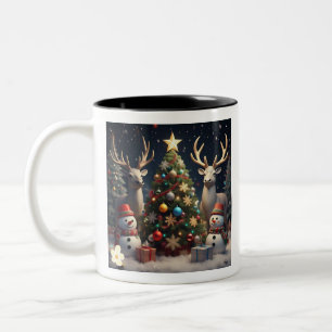 "Season's Greetings Joy" Two-Tone Coffee Mug