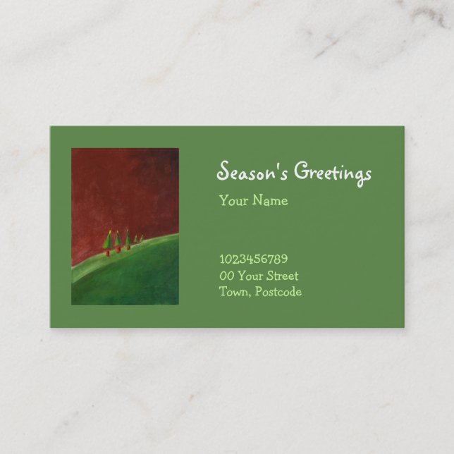 Season's Greetings Landscape Business Card (Front)