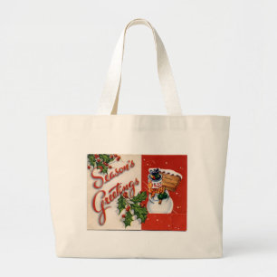 Season's Greetings Large Tote Bag