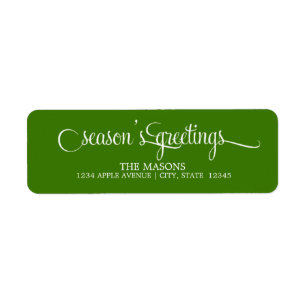 Season's Greetings Lowercase Script Green