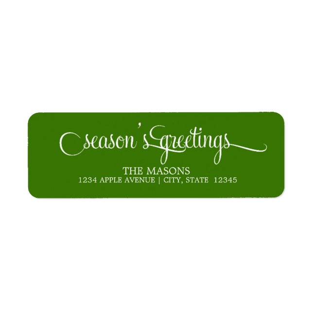 Season's Greetings Lowercase Script | Green (Front)