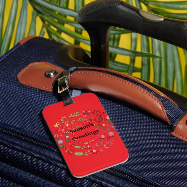 Season's Greetings Luggage Tag (Front Insitu 1)